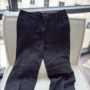 Talbots Charcoal Linen Trousers